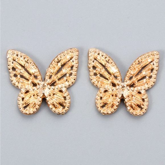 Gemstone Colorful Butterfly Earrings - Picture 4 of 4